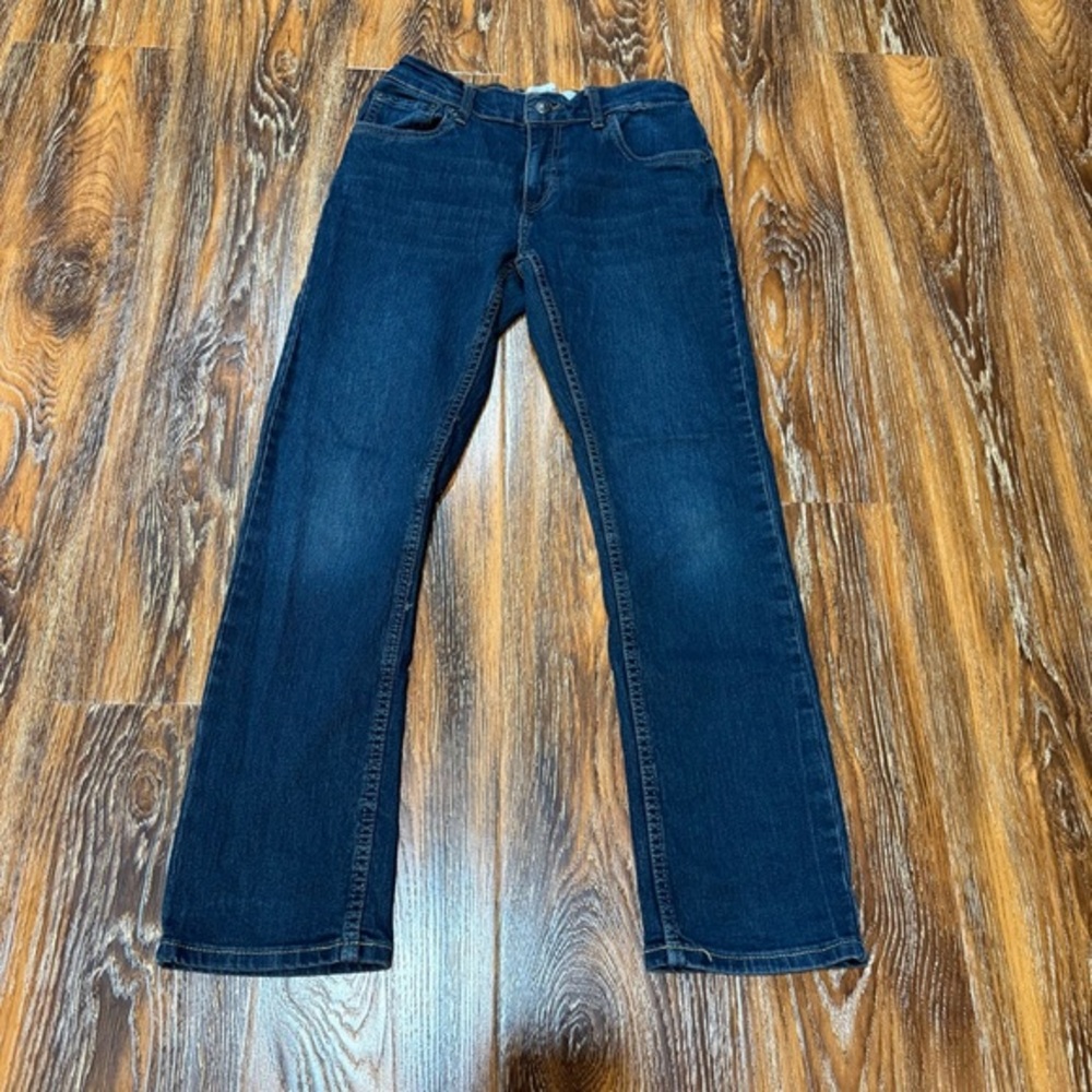 Levis 511‎ Slim Fit Boys Jeans Dark Wash Blue Size 12 Regular W26 L26 Adjustable